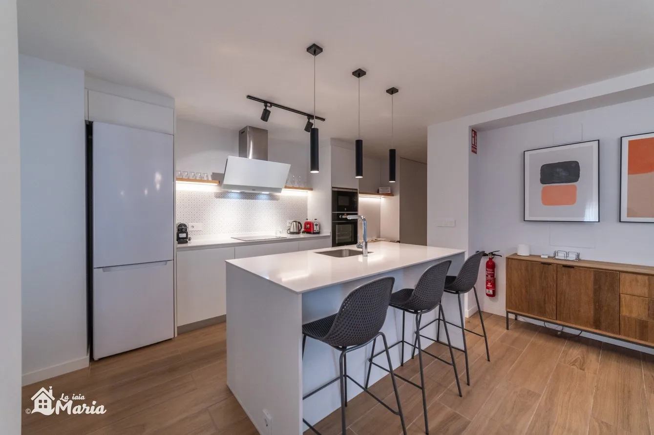 Cocina isla Silestone